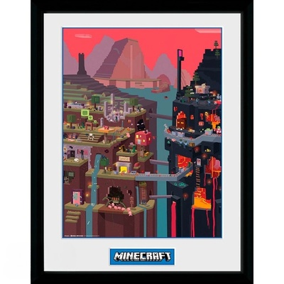 GBEye MINECRAFT - Framed print "World" (30x40) (PFC2453)