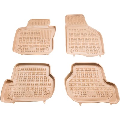 Гумени стелки за VW Golf 5 / Golf 6 / Jetta / Seat Leon (2004-2012) / Sirocco / Octavia 2 (2004-2013) - тип леген бежови (200206B)