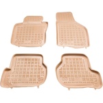 Rezaw-Plast Гумени стелки за VW Golf 5 / Golf 6 / Jetta / Seat Leon (2004-2012) / Sirocco / Octavia 2 (2004-2013) - тип леген бежови (200206B)