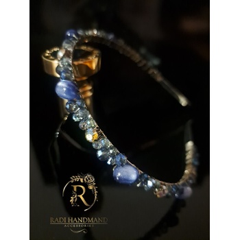 Radi handmade Диадема с ясно сини перли, кристали и камъни (959)