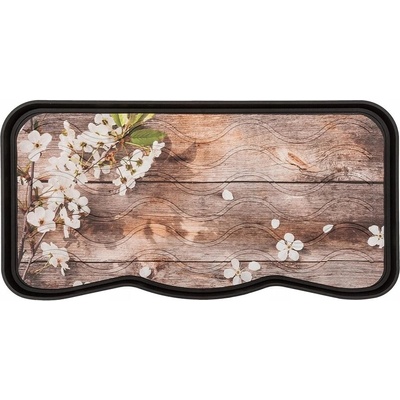 Flomat Plastový odkapávač FLOMA Flowers & Wood 8 x 75 x 2,1 cm