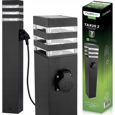 Záhradná lampa Stĺpik 60 cm Vonkajšia stojaca žiarovka E27 LED Zásuvka 230V
