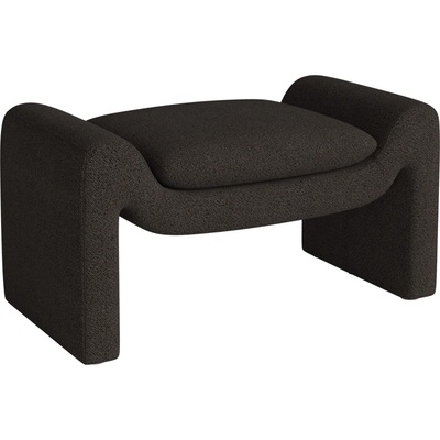 Bolia Tmavě hnědá bouclé podnožka Mielo 83 x 52 cm