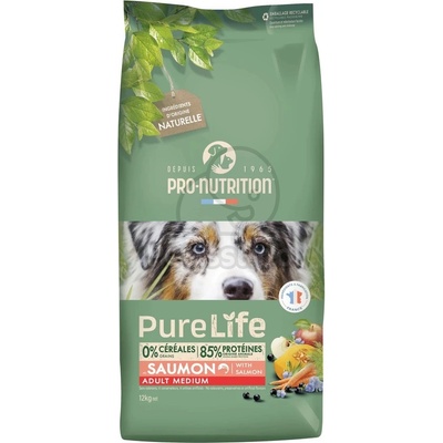Pro-Nutrition PureLife Adult Medium суха храна за кучета - сьомга 12 кг