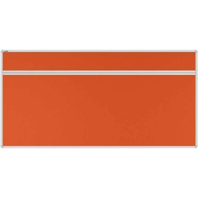 VMS VISION Stolový akustický paraván AKUSTIK ekoTAB oblý roh 160 x 80 cm oranžový