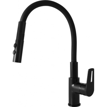 RAV Slezák Vodovodní dřezová s flexibilním ramínkem se sprchou COLORADO černá matná černá matná, 1/2'' CO219.5/12CMAT