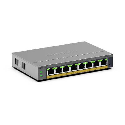 GS108EPP Неуправляем Gigabit Ethernet (10/100/1000) Захранване по Ethernet (PoE) Настолен/стенен монтаж Сив (GS108EPP-100EUS)
