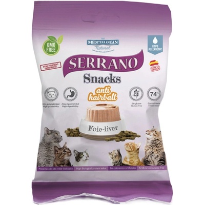 Serrano Snack for Cat Liver AntiHairball 50 g