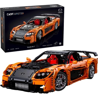 CaDA Stavebnica RC športové auto Mazda RX-7 56cm 3305 dielikov