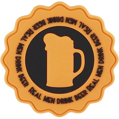 Gumová nášivka Fostex Drink beer - oranžová-čierna