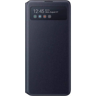 Samsung S-View Wallet Cover EF-EN770PBEGEU - оригинален калъф през който виждате информация от дисплея за Samsung Galaxy Note 10 Lite (черен)