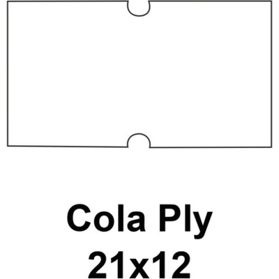 Cenovkové etikety Cola PLY 21x12 biele