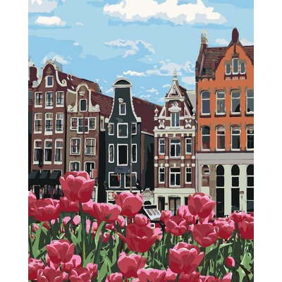 ZUTY Malování podle čísel TULIPÁNY V AMSTERDAMU II 40 x 50 cm