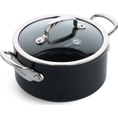 GreenPan BARCELONA PRO kastrol 20 cm s poklicí, černá CC005333-001