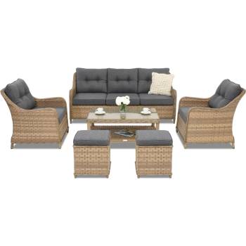 Garden Point Градински мебели Toledo Coffee 5 с 2 пуфа Garden Point за капучино (GAP323-3PU)