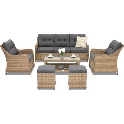 Garden Point Градински мебели Toledo Coffee 5 с 2 пуфа Garden Point за капучино (GAP323-3PU)