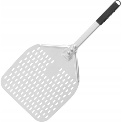 HENDI Lopatka na pizzu s perforáciou a krátkou rukoväťou, štvorcová, HENDI, 350x710mm