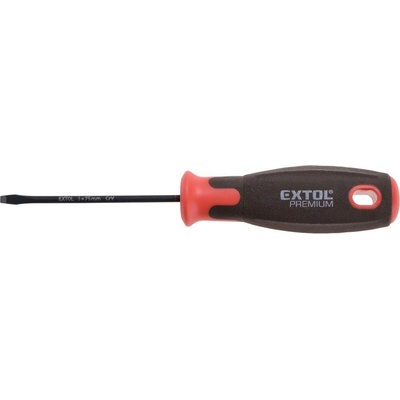 EXTOL PREMIUM Šroubovák plochý SUPERGRIP, (-) 3x75mm, CrV 8819263
