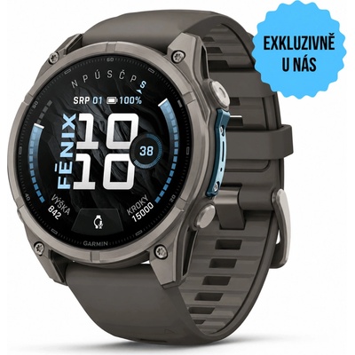 Garmin Fénix 9 - 51 mm, AMOLED, Sapphire, Titanium, Pebble Gray 010-04763-01