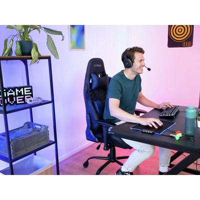 TRUST GXT 708B Resto Gaming Chair, modrá 24435