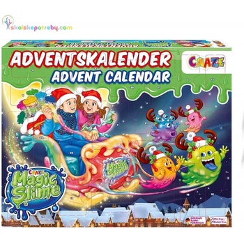 CRAZE Kreatívny Adventný kalendár Magic Slime magický sliz