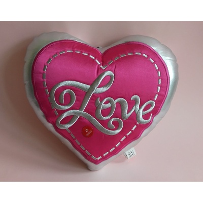 Плюшена играчка Сърце сребърно със звук