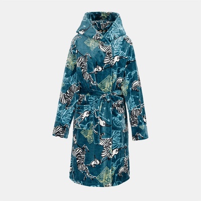 Biba Рокля Biba Women's Printed Fluffy Dressing Gown - Zebra