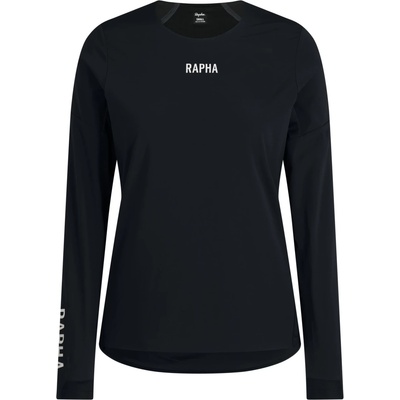 Rapha Дамска фланелка с дълъг ръкав за колоездене Rapha Women's Trail Finale Windblock Jersey Cycling jersey - Black / White - размер XS (156-2708-0112)
