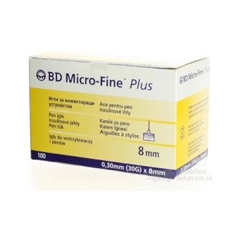 BD Micro-Fine PLUS Injekčné ihly 0,30 x 8 mm 100 ks