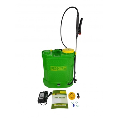 Procraft Акумулаторна пръскачка PROCRAFT AS12L - 12 л, 12V 8Ah, 3 дюзи (9022)
