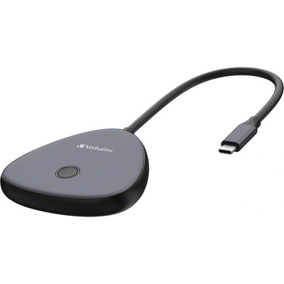 Verbatim TV трансмитер/ресийвър Verbatim Share My Screen WDA-02, 4K/30Hz, HDMI, USB A(м), USB C(м), обхват до 10m, черен (VerbatimWDA-02)