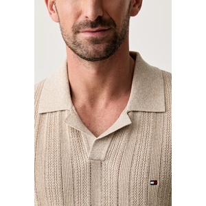 Tommy Hilfiger тениска тип пулове с яка мъжка с лиосел (MW0MW43247)