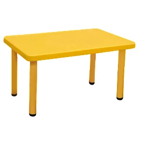 Horecano KIDS-ДЕТСКА МАСА ПРАВОЪГЪЛНА ЖЪЛТА 122x61xh48cm (LXZ-104) (014333)