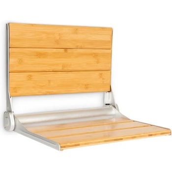 OneConcept Arielle Deluxe, душ седалка, бамбук, алуминий, сгъваема, максимум 160 кг, дърво (BES14-Bamboo Throne) (BES14-Bamboo Throne)