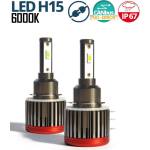  Комплект Лед Led Диодни Крушки F2 H15 12V 24V 72W 10000lm За Фарове Can Bus без Грешки къси/дълги