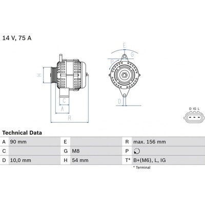 Generátor BOSCH 0 986 081 950 (0986081950)