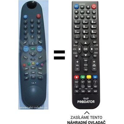 Dálkový ovladač Predátor Sencor NR STV-1401, STV-2101, STV-2801 – Hledejceny.cz