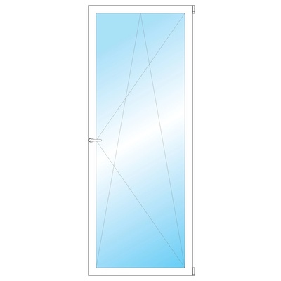 OKNA HNED Plastové okno 84x204 cm bílé otevíravé a sklopné pravé