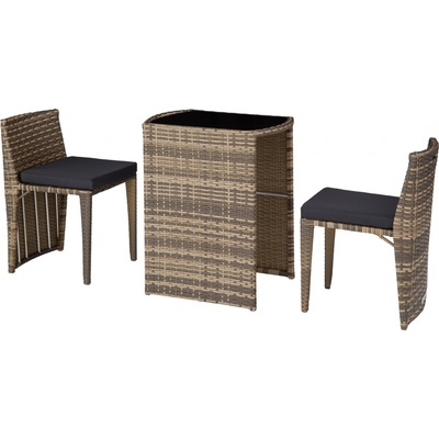 tectake 403769 ratanový set bistro hamburg - přírodní – Sleviste.cz