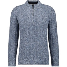 Ragman pánský svetrMock neck zipper 179 blau moul