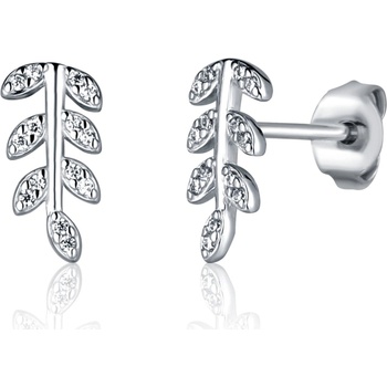 JVD Strieborné náušnice so zirkónmi Lístočky SVLE2336X61BI00