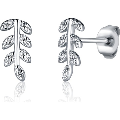 JVD Strieborné náušnice so zirkónmi Lístočky SVLE2336X61BI00