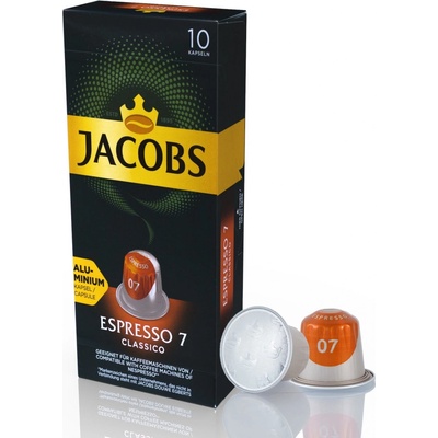 JACOBS Espresso Classico Intz. 7 hliníkových kapsúl kompatibilných s kávovarmi Nespresso 10 ks