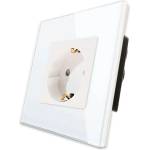 Luxon КОНТАКТ С ДЕТСКА ЗАЩИТА И РАМКА СТЪКЛО БЯЛ luxon (737494803090)