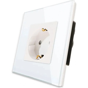 Luxon КОНТАКТ С ДЕТСКА ЗАЩИТА И РАМКА СТЪКЛО БЯЛ luxon (737494803090)