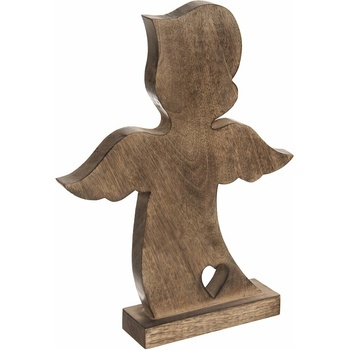 Drevený anjel Orion srdiečko 38,5 cm