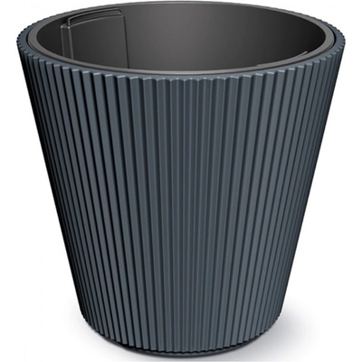 PROSPERPLAST Květináč MILLY VI 23,8 cm antracit
