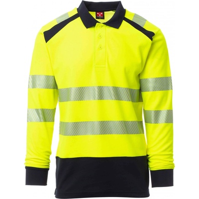 Payper ROAD WINTER Reflexná polokošeľa žltá/tmavomodrá XS