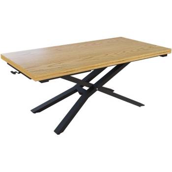 IVM BG Разтегателна маса Соренто с плот МДФ фурнир - дъб натурален