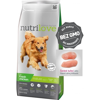Nutrilove pes SENIOR fresh kuřecí 3 kg